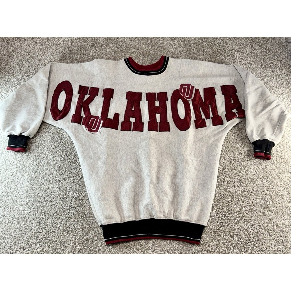 Vintage Oklahoma Sooners Sweatshirt Men's Size Medium Legends Athletic USA Made